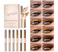 Fard À Paupières Liquide,Double Embout Haute Pigmentation 6 Pièces - Maquillage Des Yeux Et Liquide - Pour Débutantes Filles Fête Travail Social Occasions Spéciales