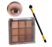 Fard À Paupières Palette, Nude Eyeshadow, Ombre à Paupières Brune Pailletée, Maquillage mat et scintillant, Palette de fards, Shimmer Ultra Pigmenté Ombre A Paupière, Longue Durée