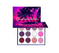 Fard à paupières violet métallique brillant poudre de maquillage 12 couleurs de fard à paupières marchandise retour palettes (multicolore, taille unique)