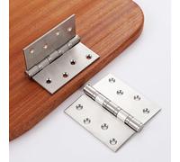 FarDeer Charnière de porte en inox,Pour Porte en Bois, Porte de Jardin et Extérieur,Charniere 100x 100 x 2.8 mm-2 Pcs