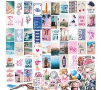 Fardes Kit de collage mural esthétique de cowgirl avec 50 affiches côtières pour décoration de chambre de petite-fille