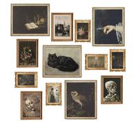 Fardes Moody Decor Lot de 13 décorations murales esthétiques et gothiques pour décoration de chambre vintage