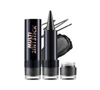Fards à paupières nacrés 2 en 1 Stylo et eyeliners Stick Maquillage longue durée Application rapide Maquillage des yeux résistant à la transpiration Brun caramel Fard à paupières
