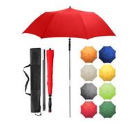 FARE Parapluie de voyage Travelmate Camper - Léger et compact, protection UV UPF50+, idéal pour les voyages, la plage, l'extérieur et le camping - Utilisable comme parapluie, rouge