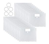 FAREASTSHOP Lot de 21 porte-documents A4 transparents - En plastique - Format A4 - 11 trous A4 - Pour fournitures de bureau, devoirs