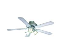 Farelek - Baleares O 132 Cm - Ventilateur De Plafond Reversible, 5 Pales Blanches / Cannees Blanches + Eclairage Farelek