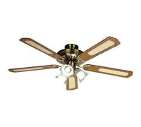 Farelek Baleares Ventilateur de plafond 132 cm Brun