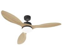 Ventilateur de plafond avec LED - inverseur de sens - 100W - Oklahoma - Noir FARELEK