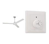 Farelek Seychelles Ventilateur de plafond 122 cm Blanc & 78800 Commande murale du ventilateur de plafond