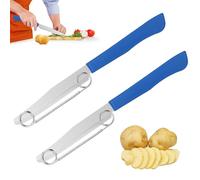 Farerkass Eplucheur 2 pièces 3 en 1 Couteau multifonction avec ressort amovible pour un nettoyage facile Coupe-légumes Pour trancher, couper en dés et éplucher les fruits et légumes