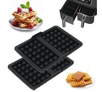 Farerkass Lot de 2 moules à gaufres en silicone - Compatible avec Ninja AF500DE, AF400EU, AF451EU, SL400EU, AF300EU, friteuse à air chaud, accessoires belges