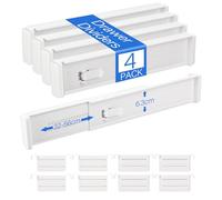 Farerkass Separateur Tiroirs, Lot de 12 Organisateur Tiroir, Espace de Rangement Réglable de 32 à 56 cm, Séparateurs de Tiroirs, Rangement Tiroir Cuisine, pour Chambre, Cuisine et Bureau