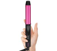 FARERY Mini Fer à Friser, Fer a Boucler 25 mm Pour Cheveux Courts avec 3 Température Réglables, Céramique Mini Boucleur a Cheveux Infusion de Kératine & d'huile d'argan, Double Tension & Sac rangement