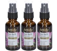 FARFALLA Spray pour oreiller Bonne nuit Dors bien Lavande Liquide 3x30 ml