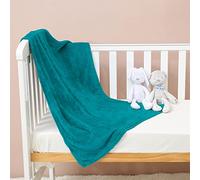 FARFALLAROSSA Couverture Bébés Flanelle 70 x 100 cm - Plaid Enfant Epaisse Douce Et Chaude - Plaid Haute Qualité - Bleu Vert