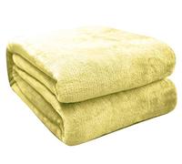 FARFALLAROSSA Couverture Bébés Flanelle 70 x 100 cm - Plaid Enfant Epaisse Douce Et Chaude - Plaid Haute Qualité - Jaune