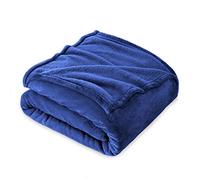 FARFALLAROSSA Couverture Plaid Polaire Flanelle 130 x 160 cm - Jeté de Canapé Polaire - Couverture lit 1 Personnes Epaisse Douce Et Chaude - Plaid Haute Qualité - Bleu 2