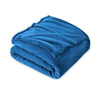 FARFALLAROSSA Couverture Plaid Polaire Flanelle 130 x 160 cm - Jeté de Canapé Polaire - Couverture lit 1 Personnes Epaisse Douce Et Chaude - Plaid Haute Qualité - Azure
