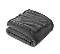 FARFALLAROSSA Couverture Plaid Polaire Flanelle 160 x 210 cm - Jeté de Canapé Polaire - Couverture lit 2 Personnes Epaisse Douce Et Chaude - Plaid Haute Qualité - Gris foncé