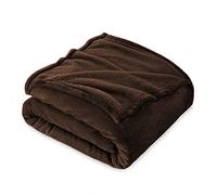 FARFALLAROSSA Couverture Plaid Polaire Flanelle 160 x 210 cm - Jeté de Canapé Polaire - Couverture lit 2 Personnes Epaisse Douce Et Chaude - Plaid Haute Qualité - Marron