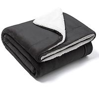 FARFALLAROSSA Couverture Plaid Polaire Flanelle 160 x 210 cm - Jeté de Canapé Polaire - Couverture lit 2 Personnes Epaisse Douce Et Chaude - Plaid Haute Qualité - Noir/Blanc