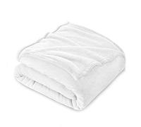 FARFALLAROSSA Couverture Plaid Polaire Flanelle 160 x 210 cm - Jeté de Canapé Polaire - Couverture lit 2 Personnes Epaisse Douce Et Chaude - Plaid Haute Qualité - Blanc