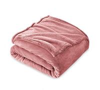 FARFALLAROSSA Couverture Plaid Polaire Flanelle 160 x 210 cm - Jeté de Canapé Polaire - Couverture lit 2 Personnes Epaisse Douce Et Chaude - Plaid Haute Qualité - Rose