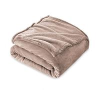 FARFALLAROSSA Couverture Plaid Polaire Flanelle 210 x 240 cm - Jeté de Canapé Polaire - Couverture lit 2 Personnes Epaisse Douce Et Chaude - Plaid Haute Qualité - Beige