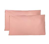 FARFALLAROSSA Taie Oreiller 100% Coton 40x70 CM Lot De 2, Taie d'oreiller Rectangulaire 100% Puro Coton avec Fermeture - Rose Crème