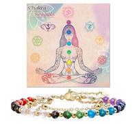 Farfume Chakra Bracelet en pierres naturelles pour femme, perles en pierre naturelle de 4 mm, gemmes travaillées à la main, bijoux idéaux en guise de cadeau.