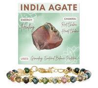 Farfume En agate indienne, Bracelet en pierres naturelles pour femme, perles en pierre naturelle de 4 mm, gemmes travaillées à la main, bijoux idéaux en guise de cadeau