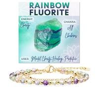 Farfume Fluorite Arc-En-Ciel, Bracelet en pierres naturelles pour femme, perles en pierre naturelle de 4 mm, gemmes travaillées à la main, bijoux idéaux en guise de cadeau