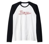 Fargo North Dakota Midwest Vintage Varsity Distressed Manche Raglan