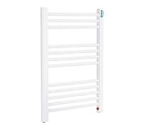 FARHO Eco Small Sèche Serviettes Électrique pour Salle de Bain 250W, 70 x 50 cm Blanc. Porte Serviette Chauffage Uniforme avec Interrupteur on/off. Radiateur de Bain