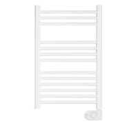 FARHO Porte-serviettes électrique 400 W avec contrôle manuel pour salle de bain, 13 tubes ronds, protection IP44, élément chauffant classe I, dimensions 87,6 x 50 cm, série Nova Electronic