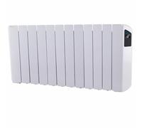 FARHO Victoria WiFi Radiateur Électrique 2000W à 12 Éléments en Aluminium. Émetteur Thermique avec Thermostat Numérique Programmable, Fonctions Intelligentes, WiFi Intégré, Compatible Alexa, Blanc