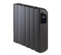 FARHO Victoria WiFi Radiateur Électrique à Inertie Fluide 1000W, 6 Éléments en Aluminium. Émetteur Thermique Basse Consommation, Contrôle depuis Smartphone, WiFi Intégré, Anthracite