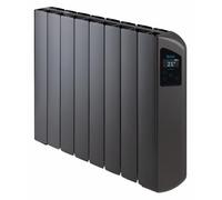 FARHO Victoria WiFi Radiateur Électrique à Inertie Fluide 1330W, 8 Éléments en Aluminium. Émetteur Thermique Basse Consommation, Contrôle depuis Smartphone, WiFi Intégré, Anthracite