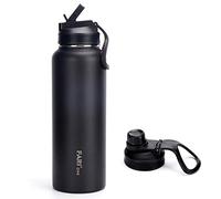 FARI Bouteille d'eau de Sport avec couvercles à Paille et à Bec - 660 ml/960 ml/1200 ML, Bouteille en Acier Inoxydable isolée sous Vide à Double paroi (1200ml)