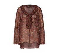 Farina Opoku Chemisier 'Samia' jaune / vert / orange / bordeaux, Taille XS