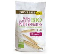 Farine complète de Petit épeautre bio et équitable T110 500 g PAYSANS D'ICI
