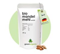 Farine d'Amande Biologique, Premium, Blanc, Idéale pour l'alimentation Low Carb, Sans Gluten, Vegan, Déshuilé, Riche en protéines, Riche en Fibre, Paleo Superfood, 400g