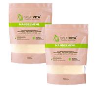 Farine d'amande MeaVita, naturelle, blanchie, paquet de 2 (2 x 1000g) dans un sac