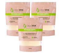 Farine d'amande MeaVita, naturelle, blanchie, paquet de 3 (3 x 1000g) dans un sac