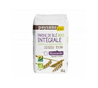 Farine de Blé Intégrale T150 bio & équitable 1 kg PAYSANS D'ICI