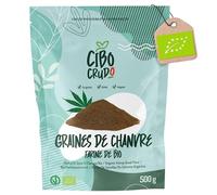 Farine de Chanvre Bio et Brut - 500 g. Farine de Graine de Chanvre Décortiquée. Farine Graines de Chanvre Décortiquées Bio. Riche en Oméga 3 et Oméga 6.
