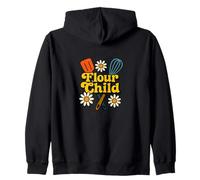 Farine enfant rétro cuisson hippie cuisine groovy boulanger Sweat à Capuche