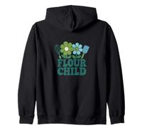 Farine enfant rétro cuisson hippie cuisine groovy boulanger Sweat à Capuche