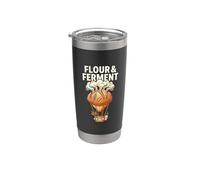 Farine et ferment Baker Power Artisan Pain Lover Making Home Gobelet isotherme en acier inoxydable double paroi