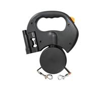 Farine rétractable pour deux chiens, corde de marche pour animaux de compagnie, corde rétractable pour 2 chiens, poignée non glissante